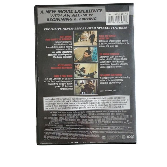 The Bourne Identity Supremacy and Ultimatum DVD lot of 3 Jason Bourne Movies - Picture 3 of 10